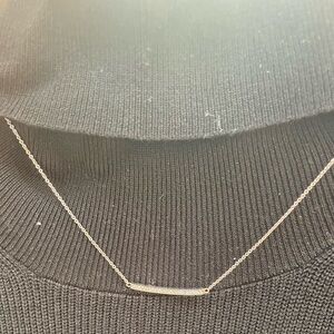 Express delicate small bar necklace